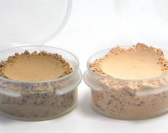 2 Mattifying Mineral Primer and Finishing Veil Samples - Choose 2 Shades (Sheer Light, Tan, and Dark) - Vegan