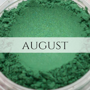 Shimmery Green Eyeshadow Sample August Vegan Mineral Makeup