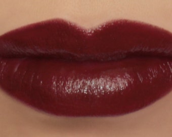 Vegan Lipstick - "Siren" (dark oxblood red lipstick color) natural lip tint, balm, lip colour mineral lipstick