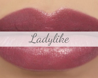 Vegan Lipstick Sample - "Ladylike" (natural dusty rose pink color, vegan) lip tint, balm, lip colour