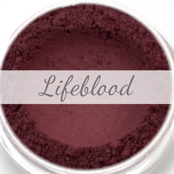 Matte Dark Burgundy Red Eyeshadow Sample - "Lifeblood" - Vegan Mineral Makeup