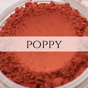 Eyeshadow Sample Poppy Matte Warm Red Mineral Makeup