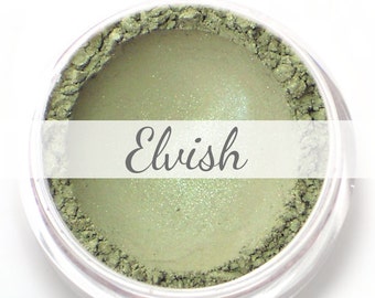 Eyeshadow Sample - "Elvish" - olive green/gray with duochrome