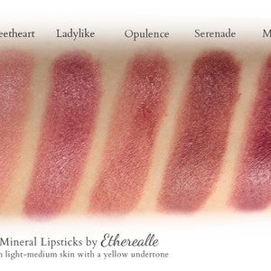 Vegan Lipstick Opulence sheer natural berry mineral lip tint pink/plum image 4