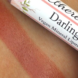 Vegan Lipstick - "darling" Medium Rose Brown Nude Mineral Makeup - Etsy