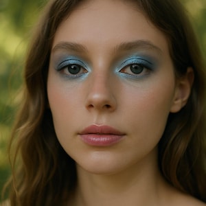 Blue with Turquoise Duochrome Eyeshadow - &quot;Nightingale&quot; - Vegan Mineral Makeup