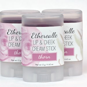 Vegan Lip & Cheek Tint - &quot;Thorn&quot; (medium plum lipstick / cream blush)Cream Stick