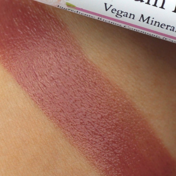 Vegan Lipstick - "Plum Fairy" (natural light plum lipstick) lip tint, balm, lip colour