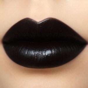 Natural Vegan Lipstick - &quot;Raven&quot; opaque black