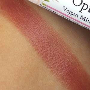 Vegan Lipstick Opulence sheer natural berry mineral lip tint pink/plum image 3