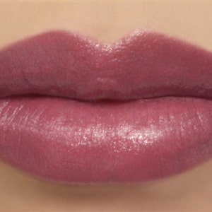Vegan Lipstick Sample Ladylike natural dusty rose pink color, vegan lip tint, balm, lip colour image 2