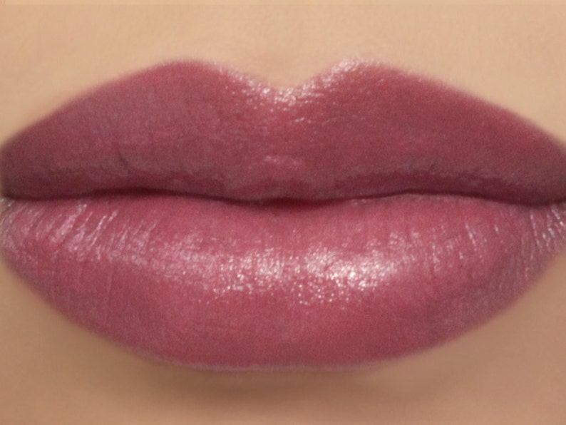 Vegan Lipstick Sample Ladylike natural dusty rose pink color, vegan lip tint, balm, lip colour image 2