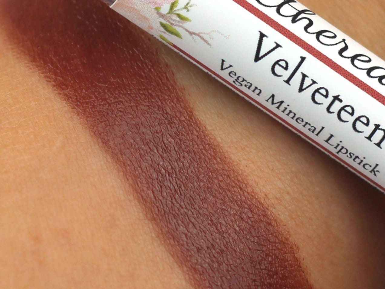 Velveteen burgundy brown lipstick vegan lipstick made from Etsy