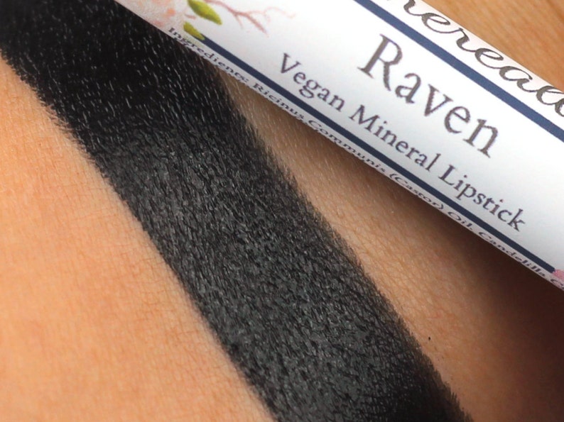 Vegan Black Lipstick raven opaque Black - Etsy