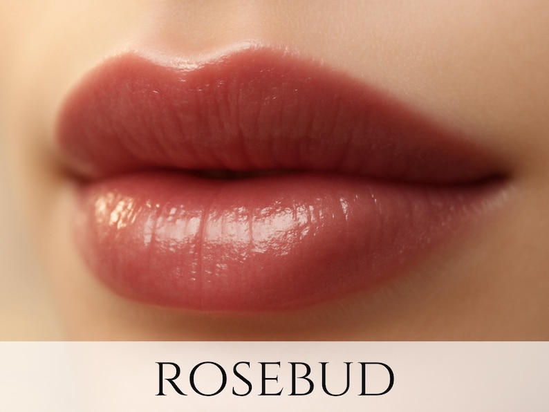 Sheer Lipstick Sample - "Rosebud" natural red lip color - vegan image 1