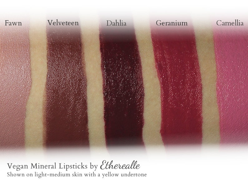 Vegan Lipstick Sample Fawn gray mauve/taupe lipstick greige/nude beige mineral lipstick image 6