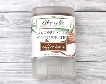 Vegan Coconut Cream Contour Stick - "Coffee Bean" medium/dark with a warm undertone