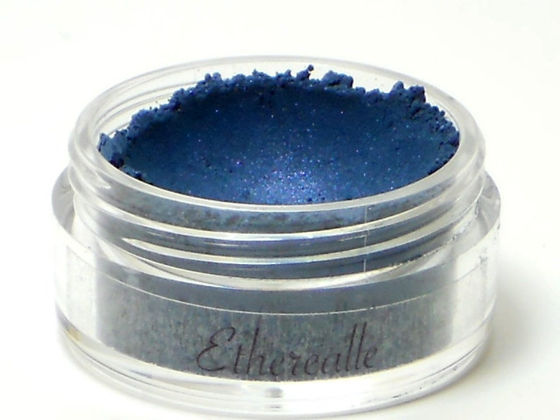 Blue Shimmer Eyeshadow Oceans Deep Sapphire Vegan Mineral Makeup image 4