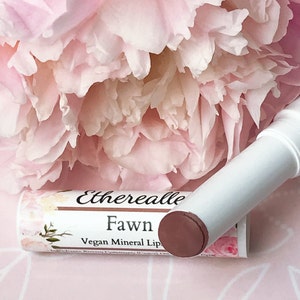 Vegan Lipstick Sample Fawn gray mauve/taupe lipstick greige/nude beige mineral lipstick image 2