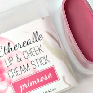 Sample Vegan Lip & Cheek Cream Primrose rose pink lipstick / cream blush Full Size Tube