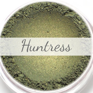 Eyeshadow Sample - "Huntress" - forest green with gold shimmer - Vegan Mineral Makeup