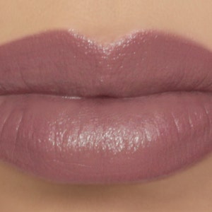 Vegan Lipstick Sample Fawn gray mauve/taupe lipstick greige/nude beige mineral lipstick image 3