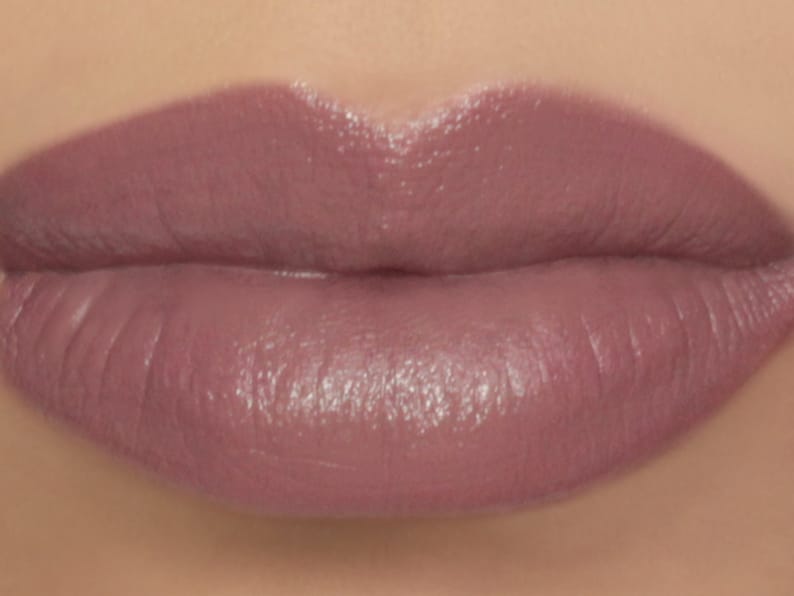 Vegan Lipstick Sample Fawn gray mauve/taupe lipstick greige/nude beige mineral lipstick image 3