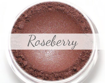 Eyeshadow Sample - "Roseberry" - frosty burgundy red - all natural vegan mineral makeup