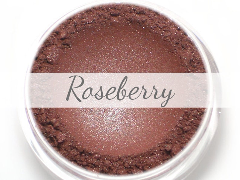 Eyeshadow Sample Roseberry frosty burgundy red all natural vegan mineral makeup image 1