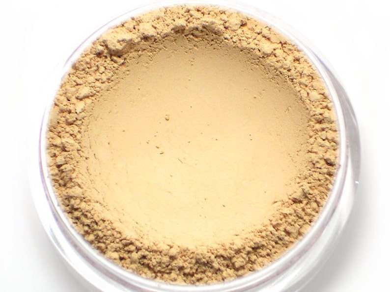 Vegan Mineral Powder Foundation Delicate Creme light shade with pink undertone Large Net wt 7g Jar image 2