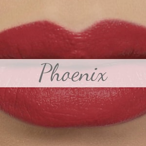 Matte Coral Red Lippenstift Sample - „Phoenix“ vegan und hergestellt aus natürlichen biologischen Inhaltsstoffen