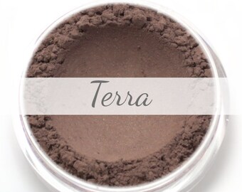 Eyeshadow Sample - "Terra" - deep brown with subtle shimmer (Vegan) Mineral Eyeshadow Pigment