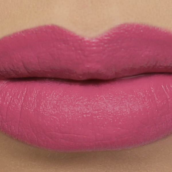 Matte Lipstick - "Rosette" bright rose pink vegan lipstick with organic ingredients