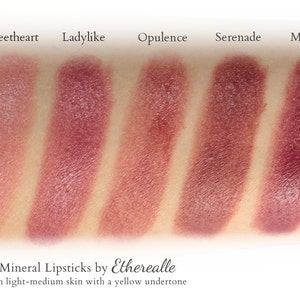 Vegan Lipstick Sample Ladylike natural dusty rose pink color, vegan lip tint, balm, lip colour image 5