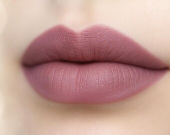 Matte Lipstick - &quot;Pebble&quot; gray mauve (greige) vegan natural mineral makeup with organic ingredients