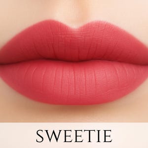 Matte Lipstick Sample - &quot;Sweetie&quot; coral pink natural lipstick - vegan organic makeup