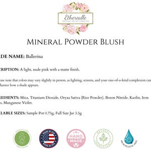 Light Nude Pink Blush - "ballerina" (light Nude Pink Blush, Matte, 3.5g