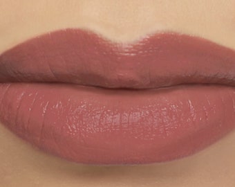 Matte Lipstick - "Dryad" rosy brown nude vegan lipstick with organic natural ingredients