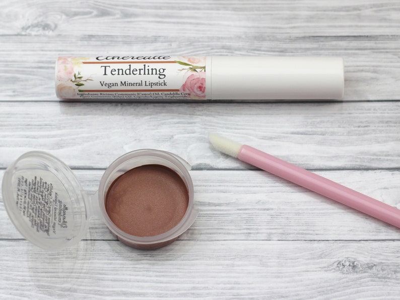 Tenderling nude brown lipstick, vegan lipstick made with natural ingredients image 2