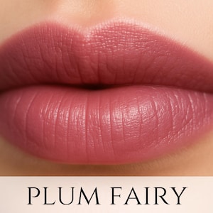 Echantillon de rouge à lèvres - « Plum Fairy » (couleur prune claire naturelle, végétalien), teinte pour les lèvres, baume, rouge à lèvres