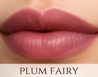 Lipstick Sample - &quot;Plum Fairy&quot; (natural light plum color, vegan) lip tint, balm, lip colour