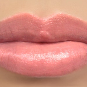 Sheer Lipstick Soft Spoken light peach natural vegan mineral lipstick image 1