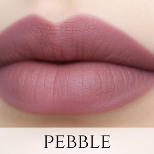 Vegan Matte Lipstick Sample - &quot;Pebble&quot; greige mauve natural lipstick with organic ingredients