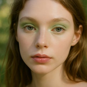 Green Shimmer Eyeshadow - &quot;Pistachio&quot; - Vegan Mineral Makeup
