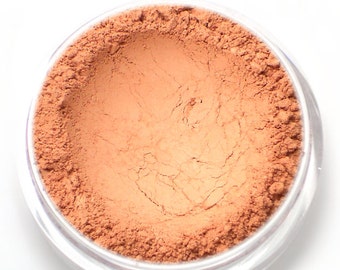 Matte Coral Blush - "Sweet Ginger" (natural matte coral/melon/peach blush Net Wt 4.5g) - Vegan Mineral Blush Powder