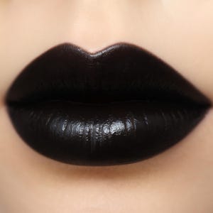 Natural Vegan Lipstick - &quot;Raven&quot; opaque black