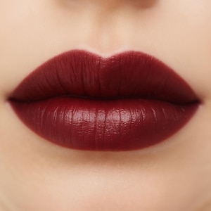 Vegan Lipstick: Dark Oxblood Red - Natural Mineral Lip Color