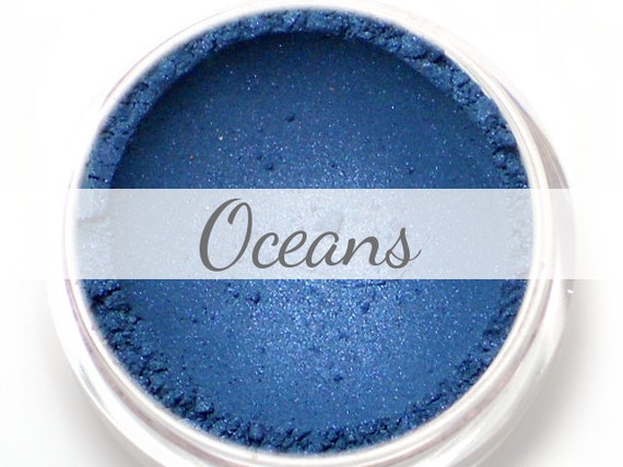 Eyeshadow Sample oceans Dark Blue With Shimmer All Natural Mineral