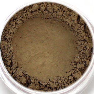 Taupe Eyebrow Powder Sample Vegan Mineral Eye Brow Powder Net Wt .4g Mineral Makeup Pigment image 2