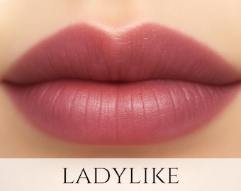 Vegan Lipstick Sample: &quot;Ladylike&quot; Dusty Rose Lip Tint